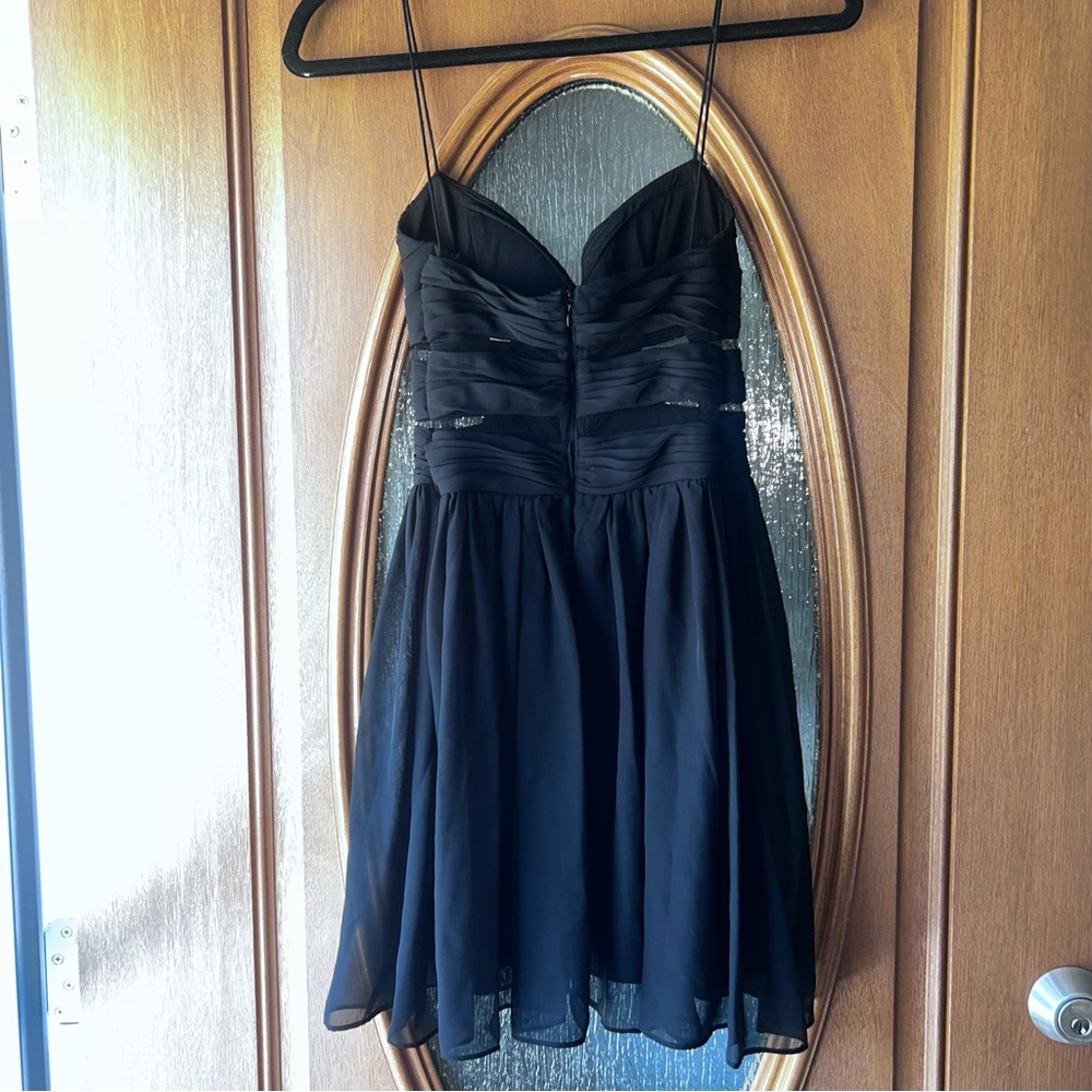 Adrianna Papell/ Hailey Logan Black Strapless Dress 5/6 homecoming wedding - Picture 3 of 5
